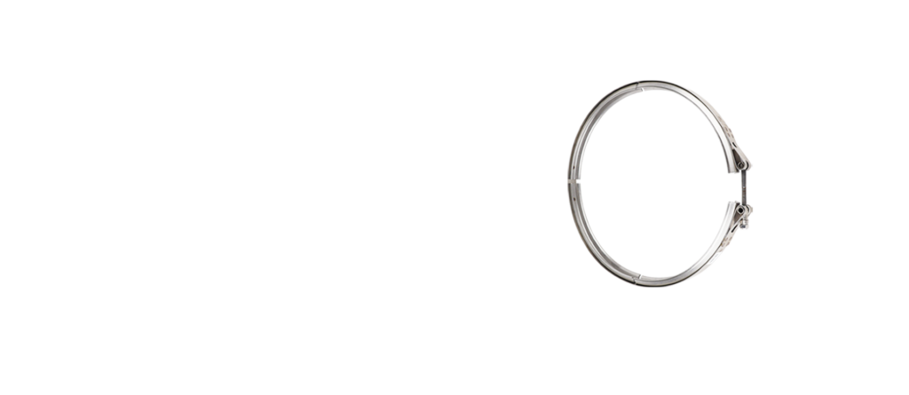Heavy duty stainless steel DPF V-band clamp with T-bolt for truck exhaust systems